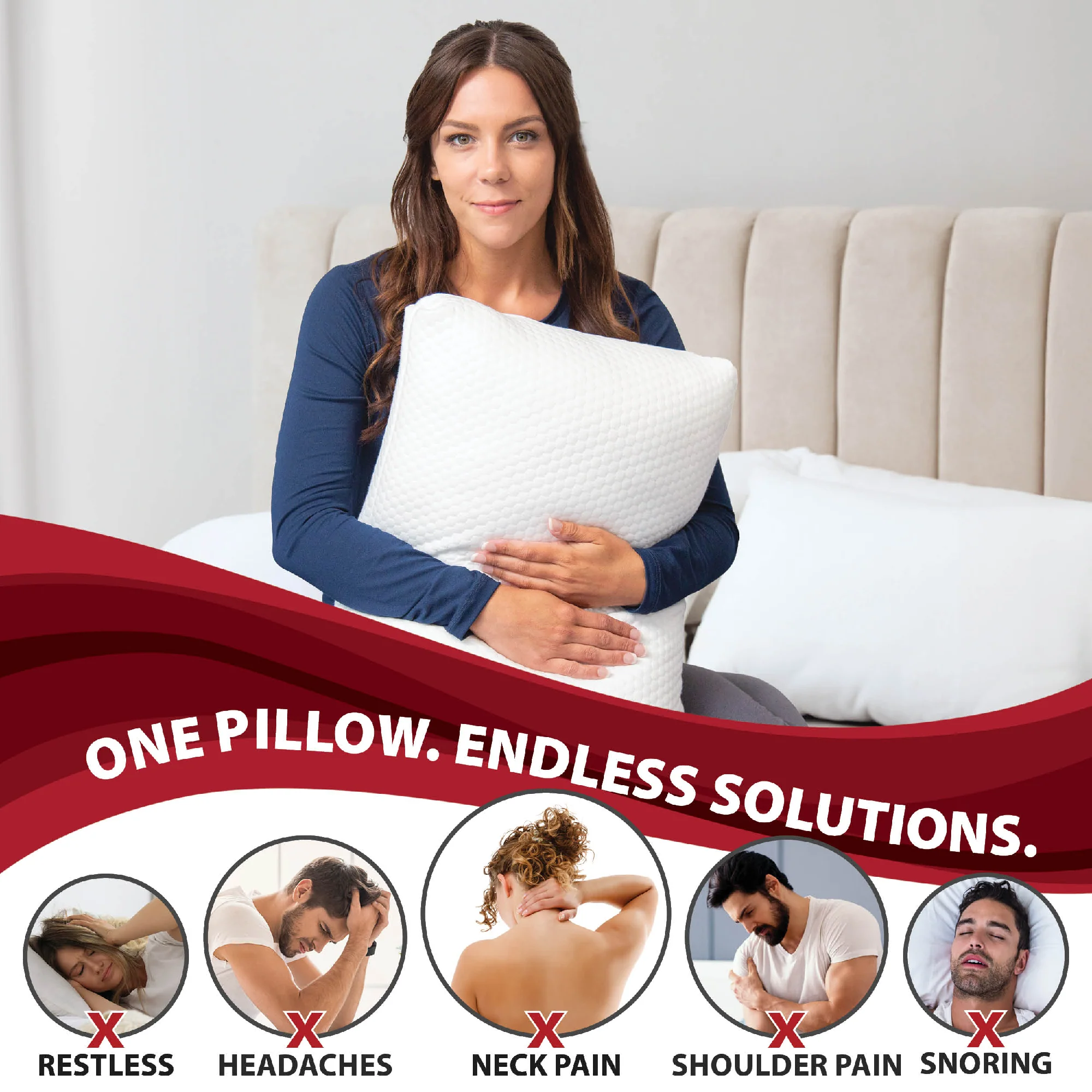 Core Products Adjustable Comfort Pillow (Option: ALoft Fiber Adjustable Comfort Pillow, Standard Size)