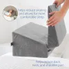 Adjustable Bed Wedge Foam Incline Cushion for Acid Reflux, Gray