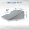 Adjustable Bed Wedge Foam Incline Cushion for Acid Reflux, Gray