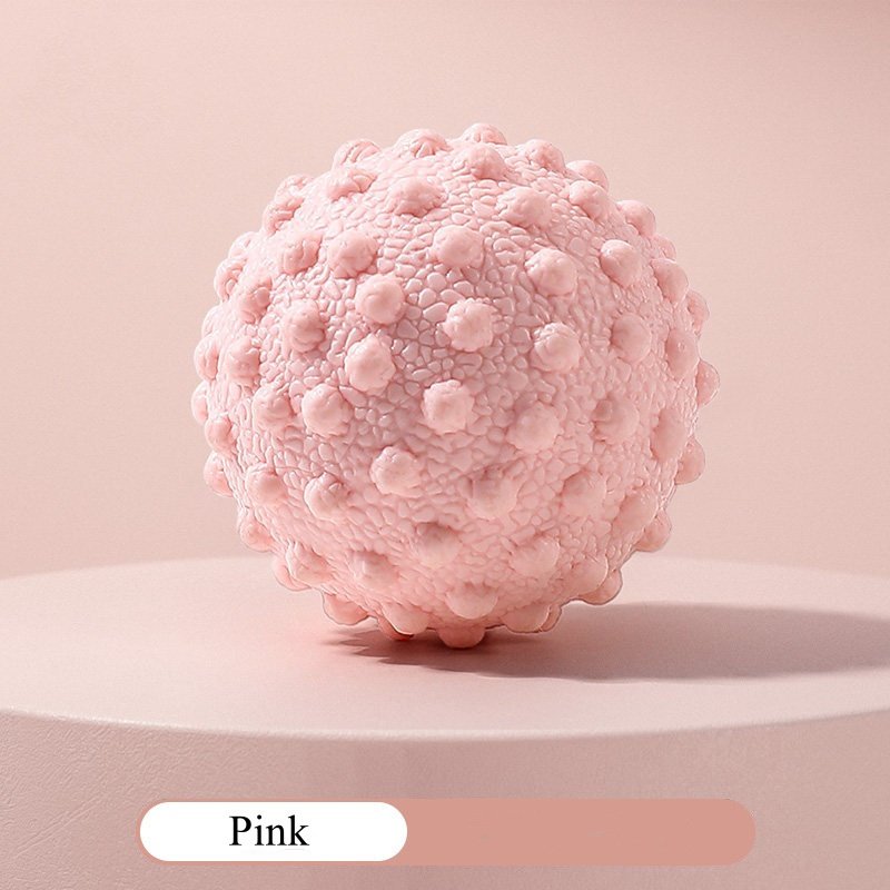 Yoga Body Massager Ball, Manual Yoga Massager Ball For All Over Body Trigger Point Care, Muscle Relaxation (Color: Pink)
