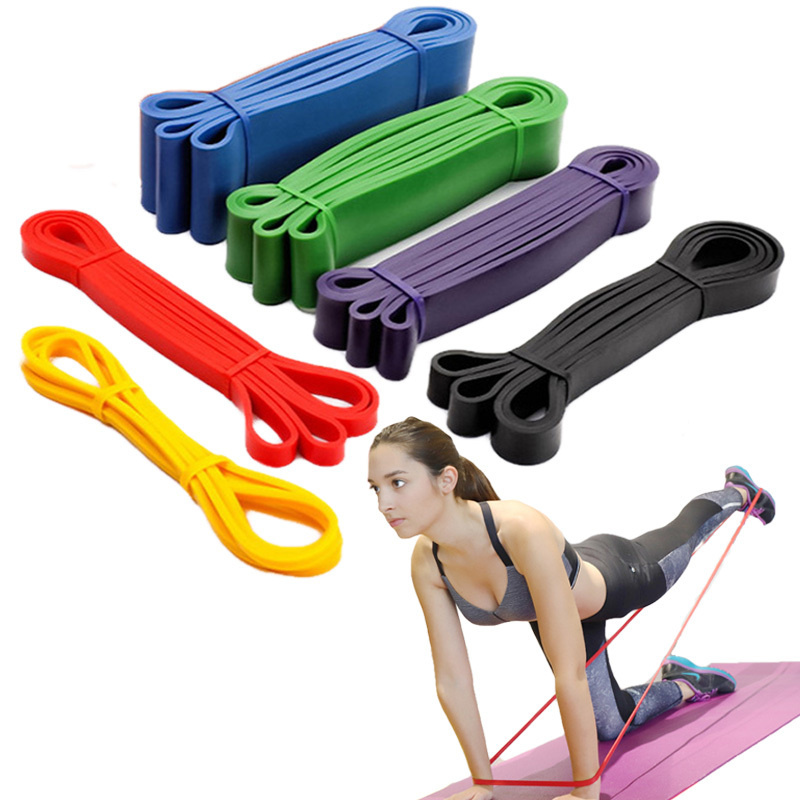 Elastic Resistance Band; Exercise Expander Stretch Fitness Rubber Band; Pull Up Assist Bands For Training Pilates Home Gym Workout (Color: Purple)