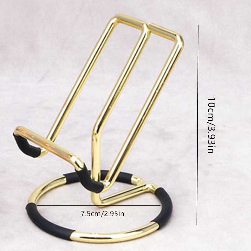Simple Elegant Iron Plating Cell Phone Stand Holder Cradle For Office Desk (Color: Gold)