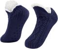 Womens USB Heated Fleece Fuzzy Socks Thermal Winter Feet Heating Pad Cozy Foot Warmer Christmas House Slipper Socks