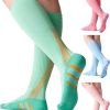 4 Pairs Compression Socks For Women 20-30mmHg Graduated Compression Circulation Support Socks For Running Athletic