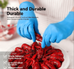 Disposable nitrile gloves, powder-free and latex-free blue examination gloves, 100 pieces per box, food-grade and chemical corrosion resistant