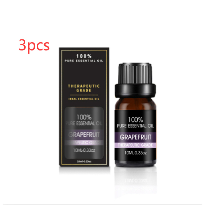 Organic Essential Oils Set Top Sale  Natural Therapeutic Grade Aromatherapy Oil Gift Kit For Diffuser (Option: Grapefruit essential oil3pcs)