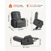 Power Lift Recliner Chair, Dual Motor Medium Lift Chair with Heat and Massage for Elderly, Position Adjustable, Remote Control, with Side Pockets