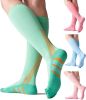 4 Pairs Compression Socks For Women 20-30mmHg Graduated Compression Circulation Support Socks For Running Athletic