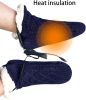 Womens USB Heated Fleece Fuzzy Socks Thermal Winter Feet Heating Pad Cozy Foot Warmer Christmas House Slipper Socks