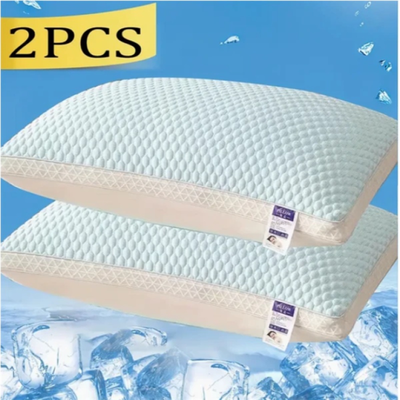 Cooling Breathable Tofu Pillows (Option: Grey-2PCS)
